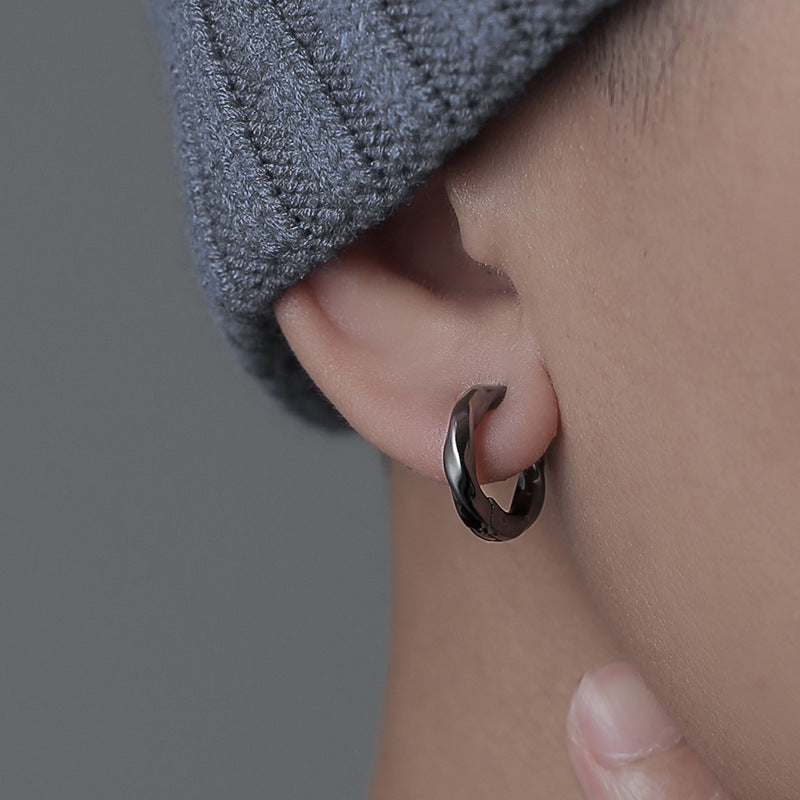 Wholesale Personalized Earrings for Men New High-end Style No Hole Hip-hop Earrings